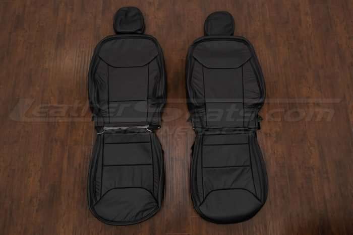 Ford Maverick Crew Cab Leather Seat Kit - Black - Front seat upholstery