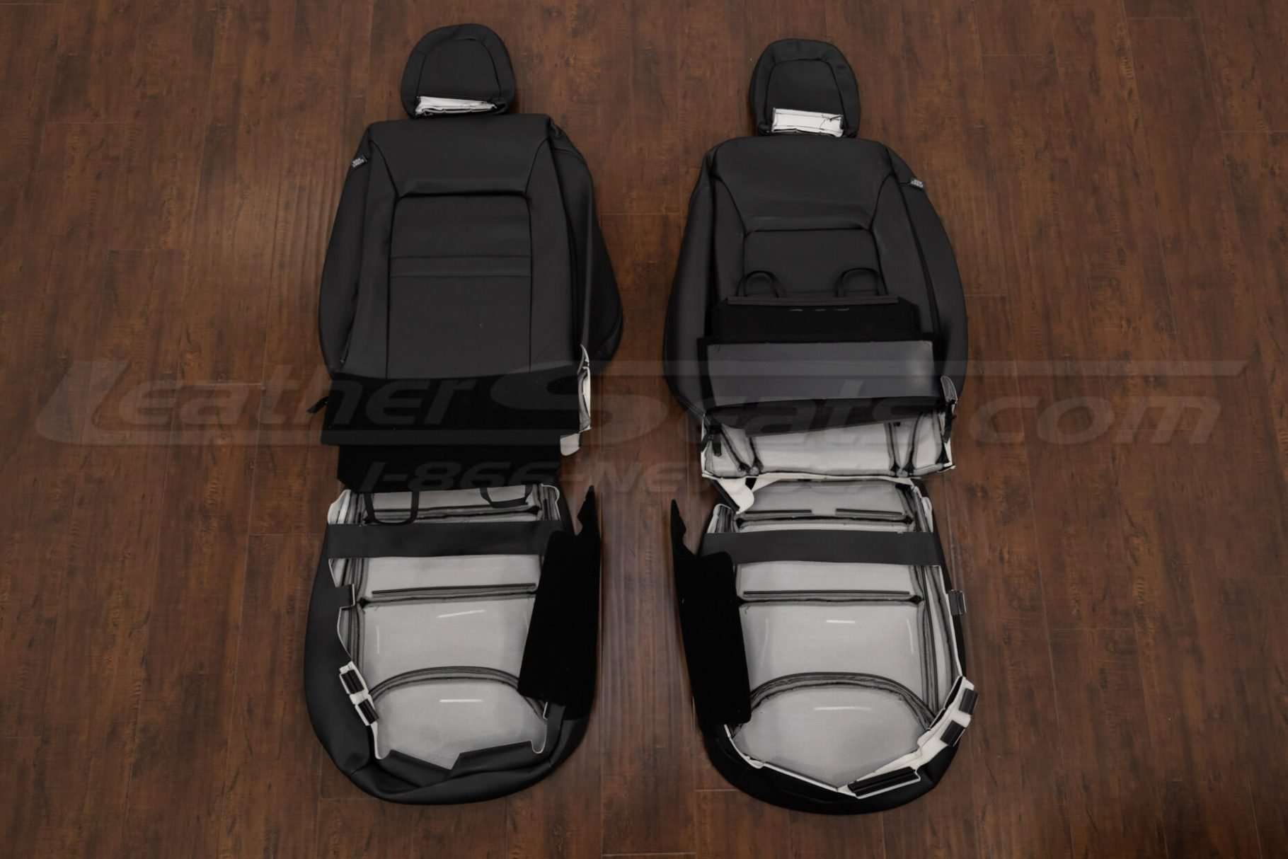 Back view of front seat upholstery