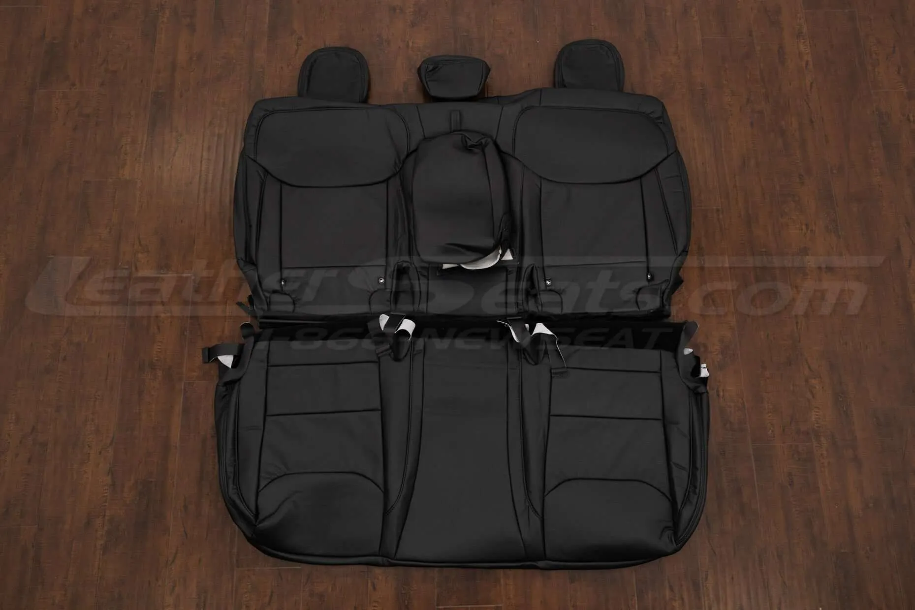 Ford Maverick Leather Seat Kit - Black - Rear seat upholstery w/ Armrest
