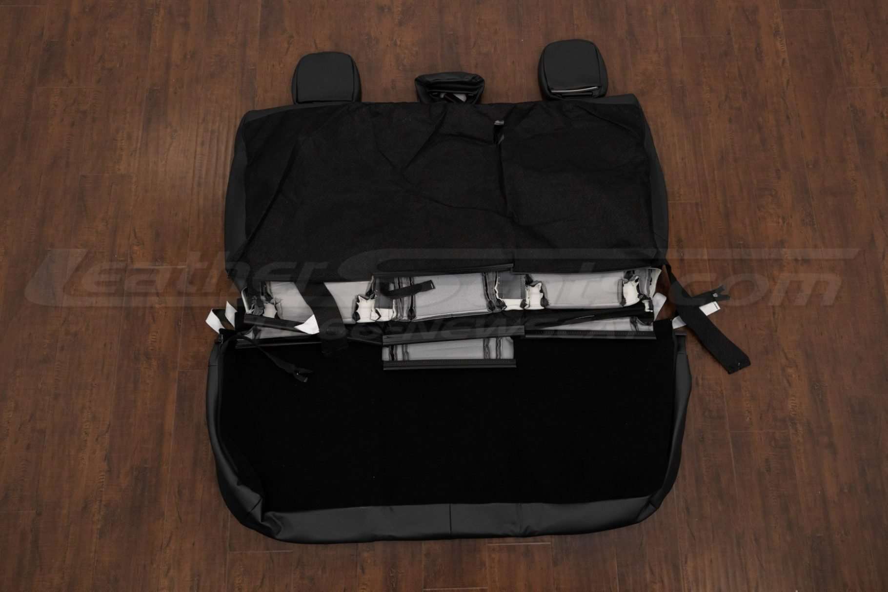 Back view of rear seat upholstery