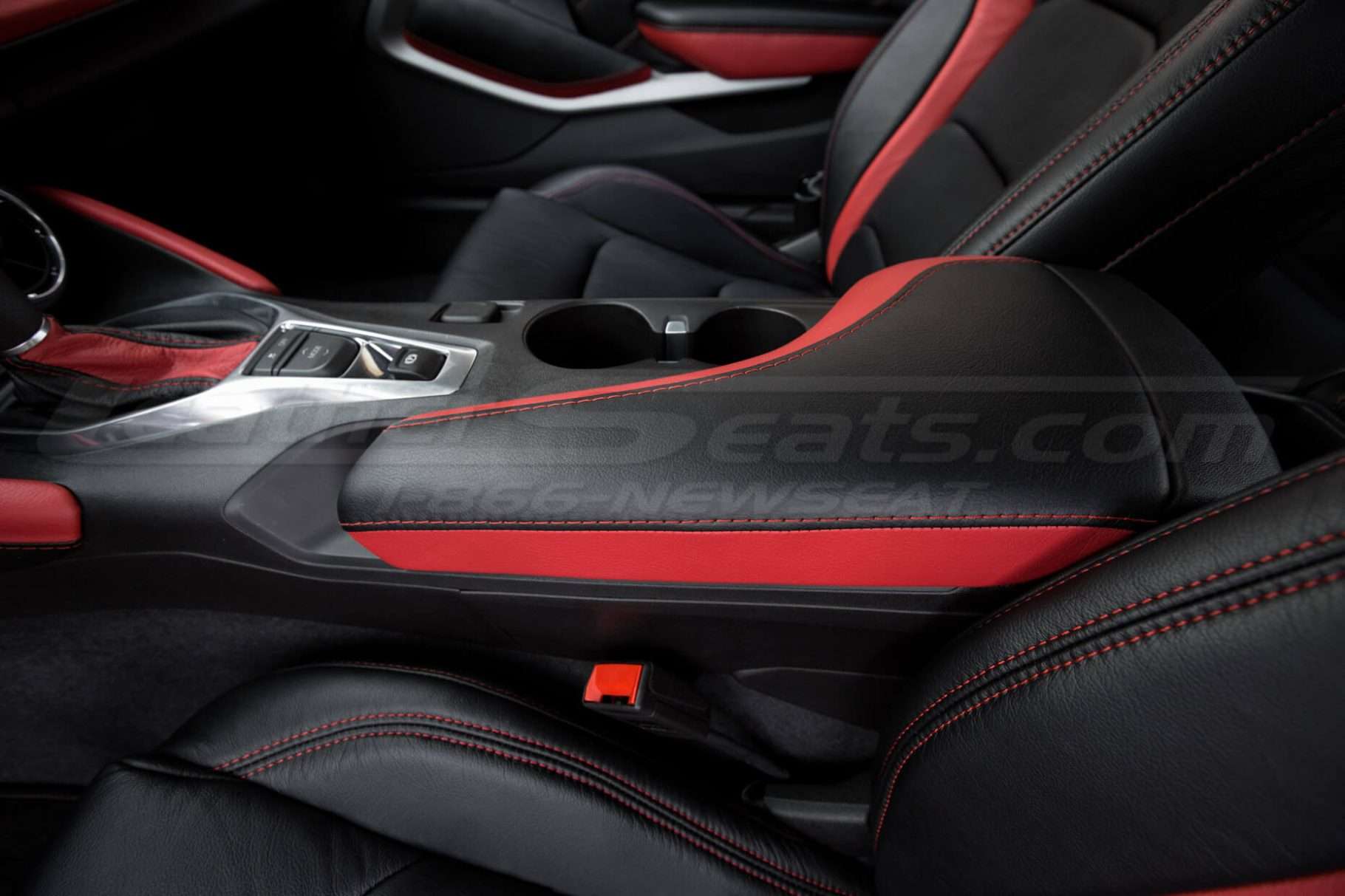 Chevrolet Camaro Black & Bright Red Console Lid Replacement