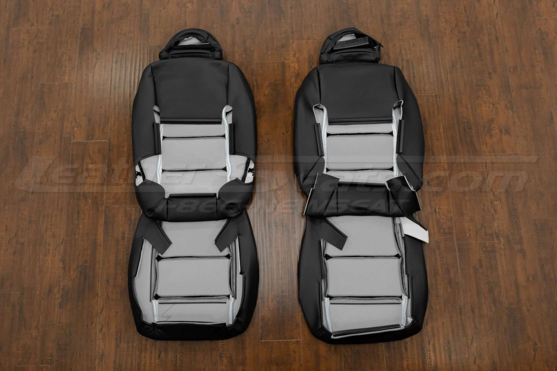 Back view of front seat upholstery