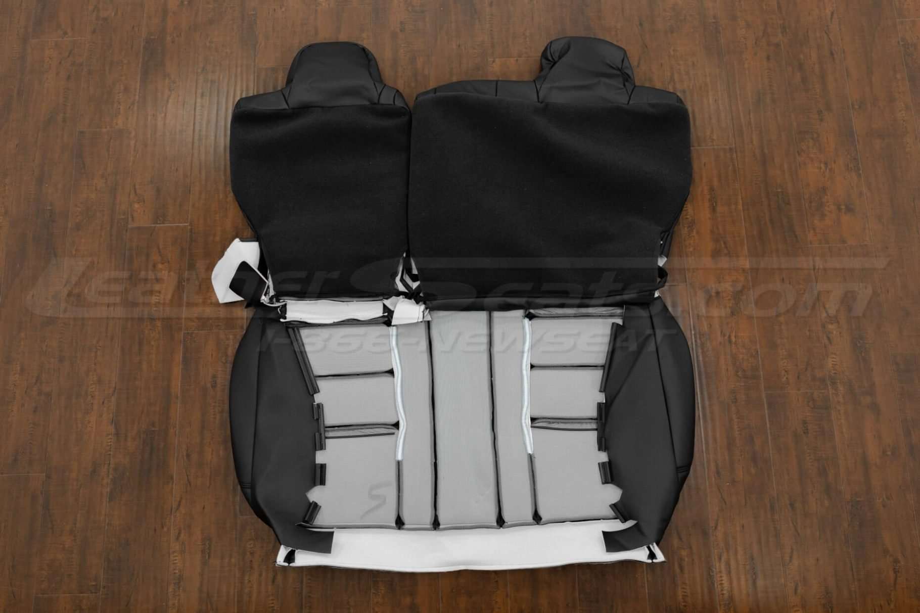 Back view of rear seat upholstery