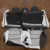 Back view of rear seat upholstery