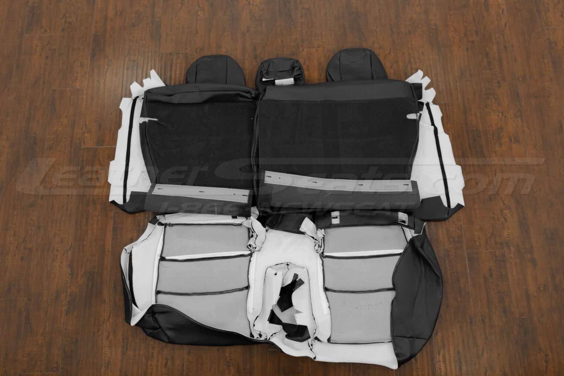 Back view of rear seat upholstery