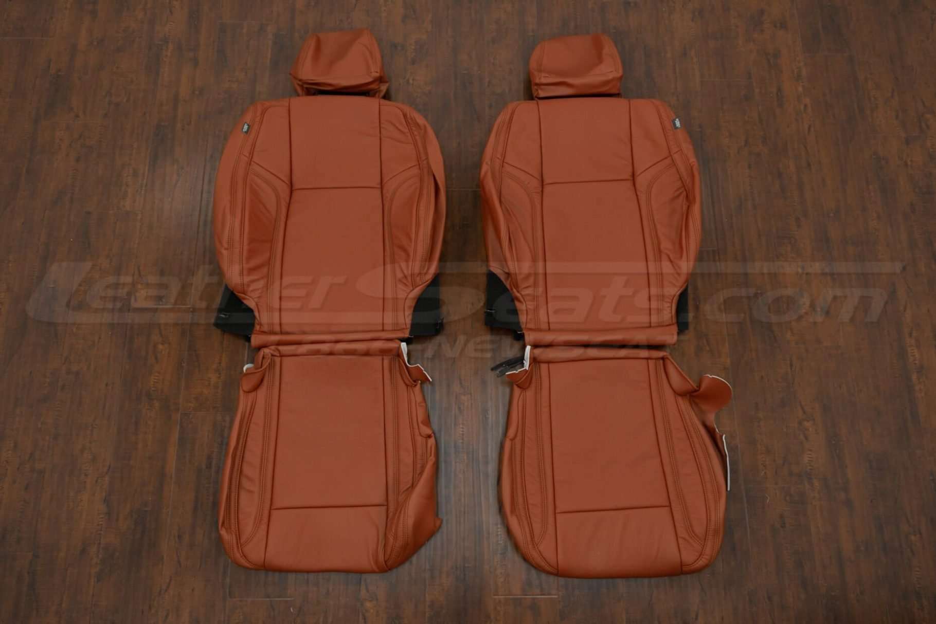 Dodge Challenger Leather Seat Kit - Mitt Brown - Front Seat Upholstery
