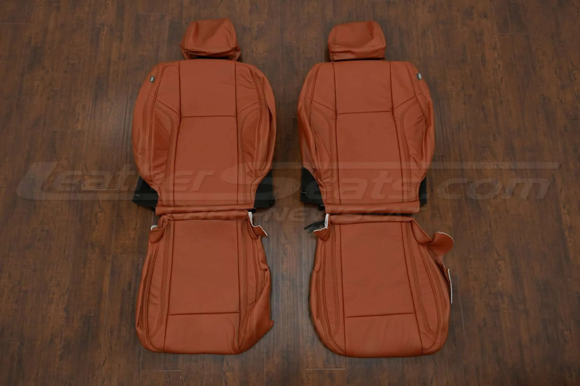 Dodge Challenger Leather Seat Kit - Mitt Brown - Front Seat Upholstery