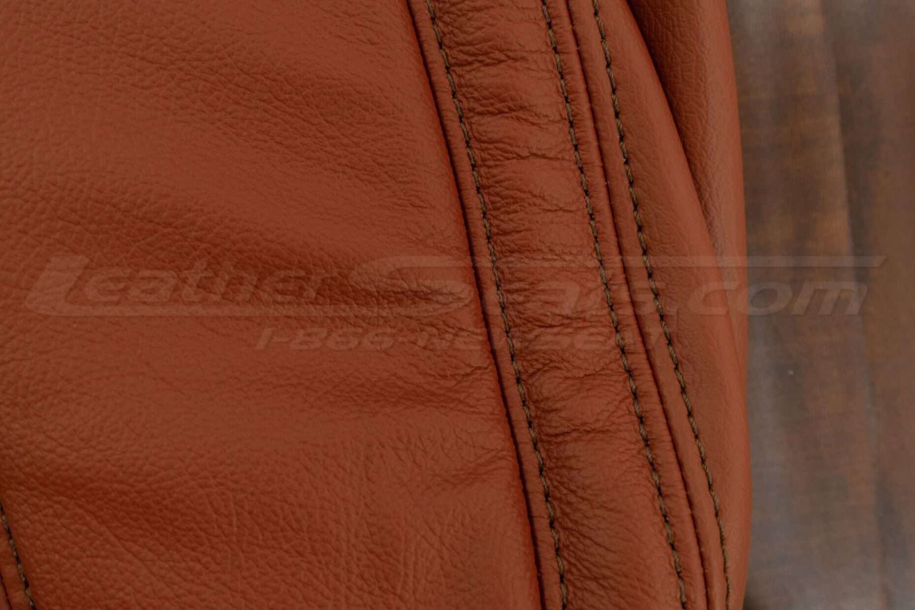 Matching Mitt Brown Double-Stitching