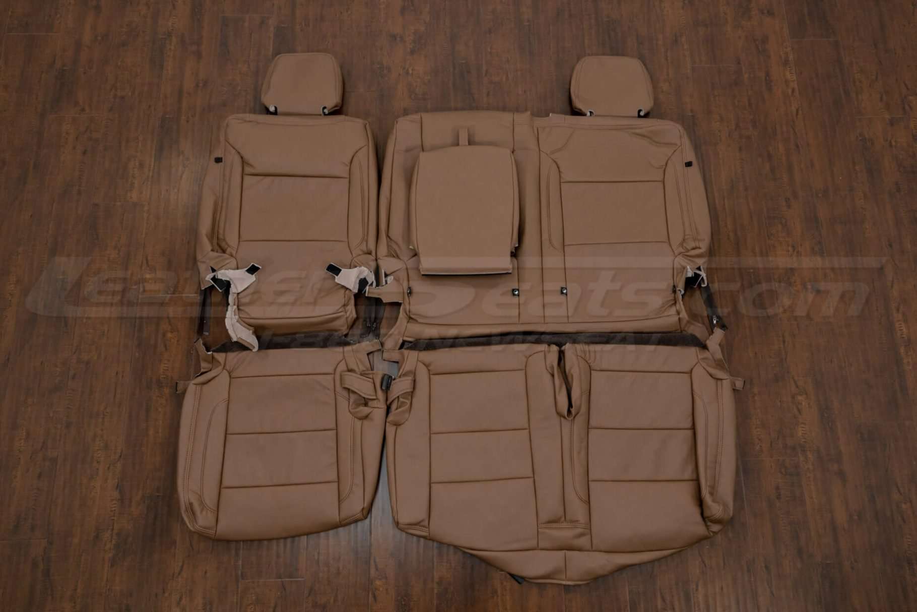 GMC Yukon Leather Kit - Cocoa - Second row upholstery w/ Armrest