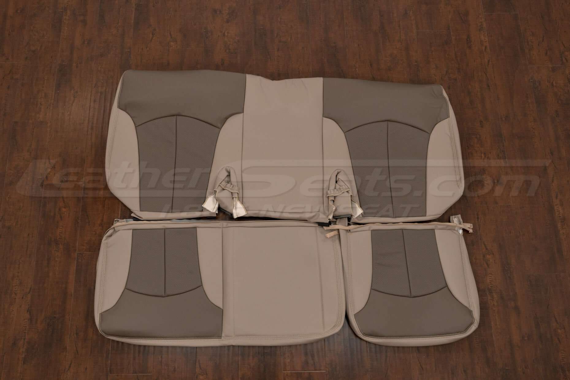 Ford F150 SuperCab Leather Seat Kit - Adobe/Driftwood - Rear seat upholstery