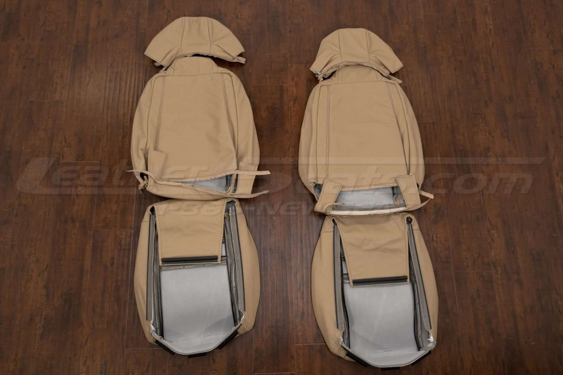 Back view of front seat upholstery