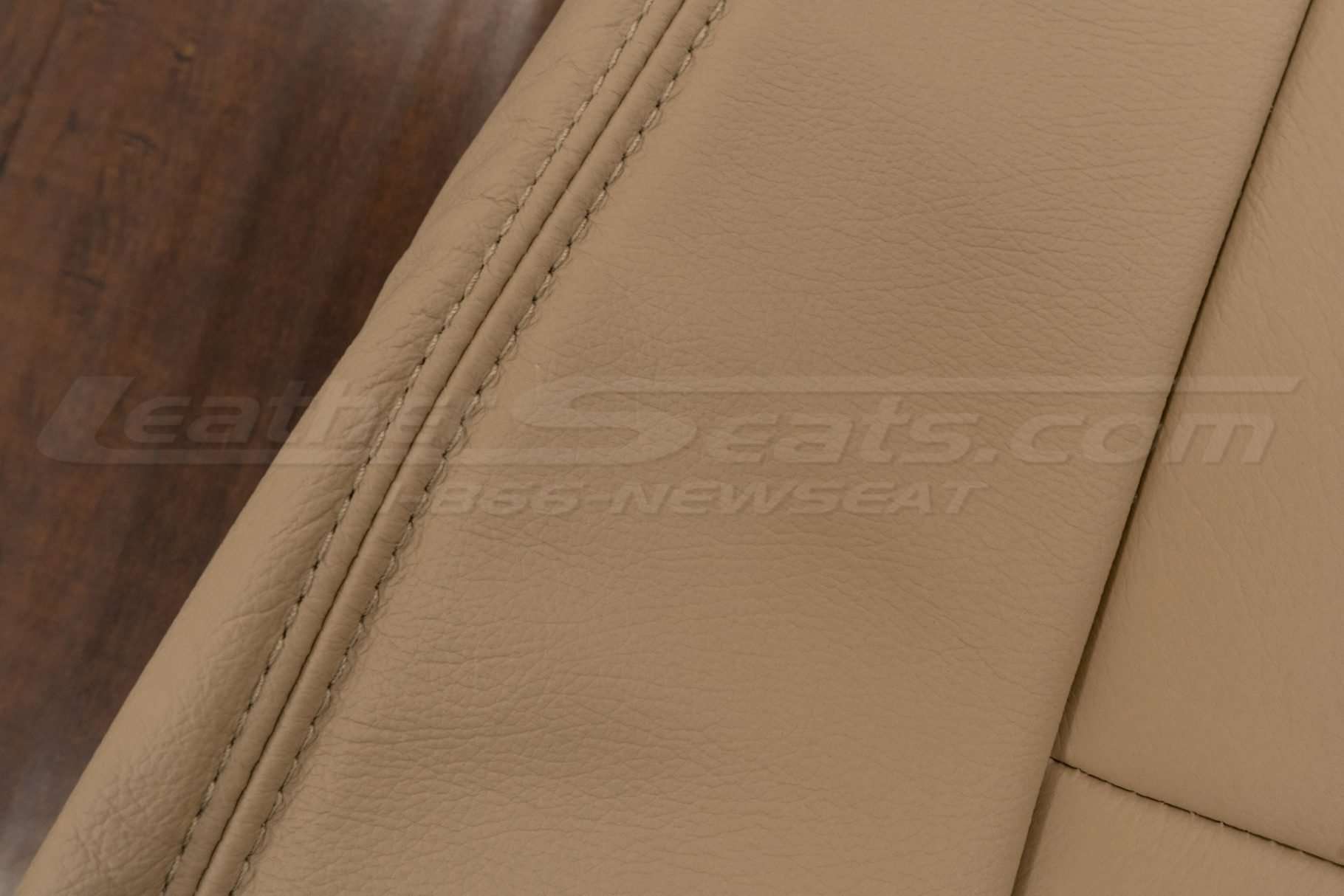 Cream double-stitching