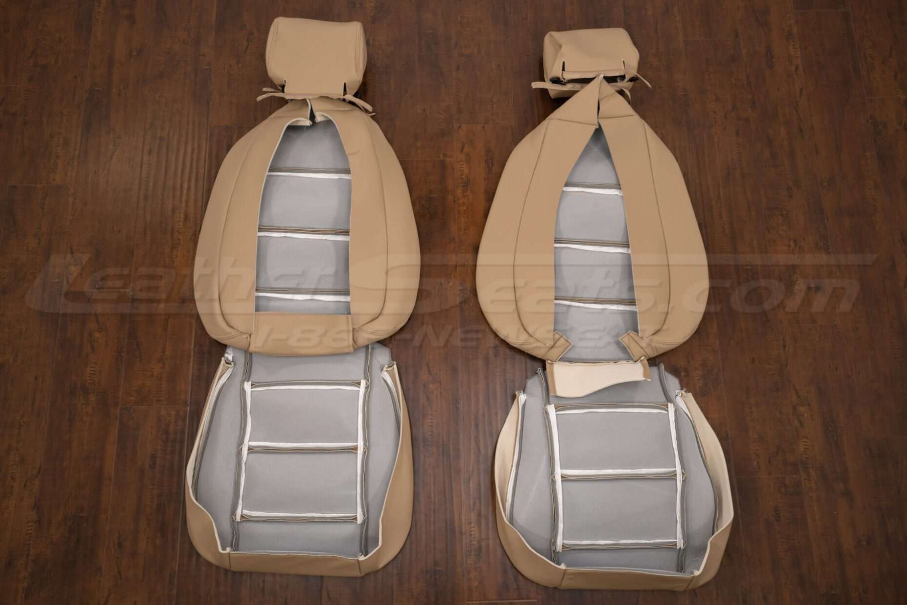 Back view of front set upholstery