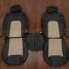 Dodge Ram Leather Seat Kit - Black & Ivory - Front seat upholstery w/ console