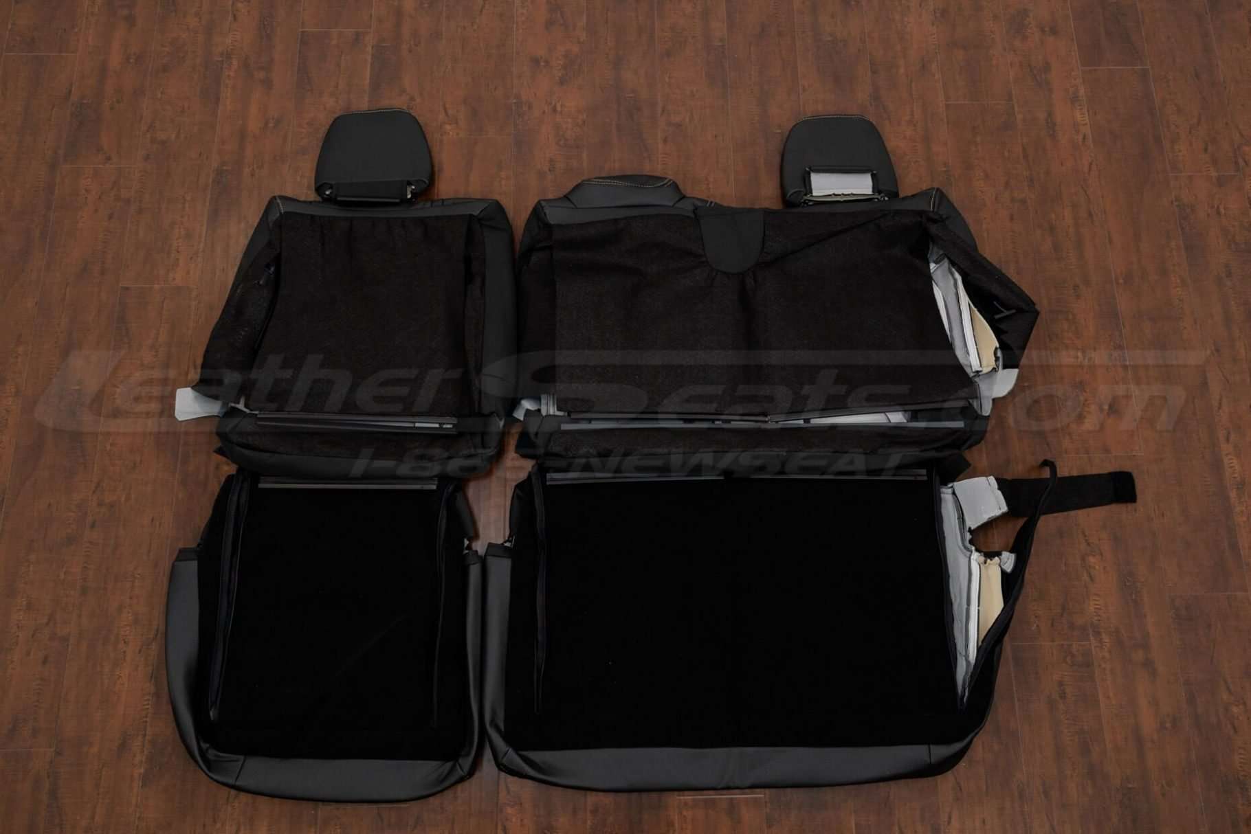 Back view of rear seat upholstery