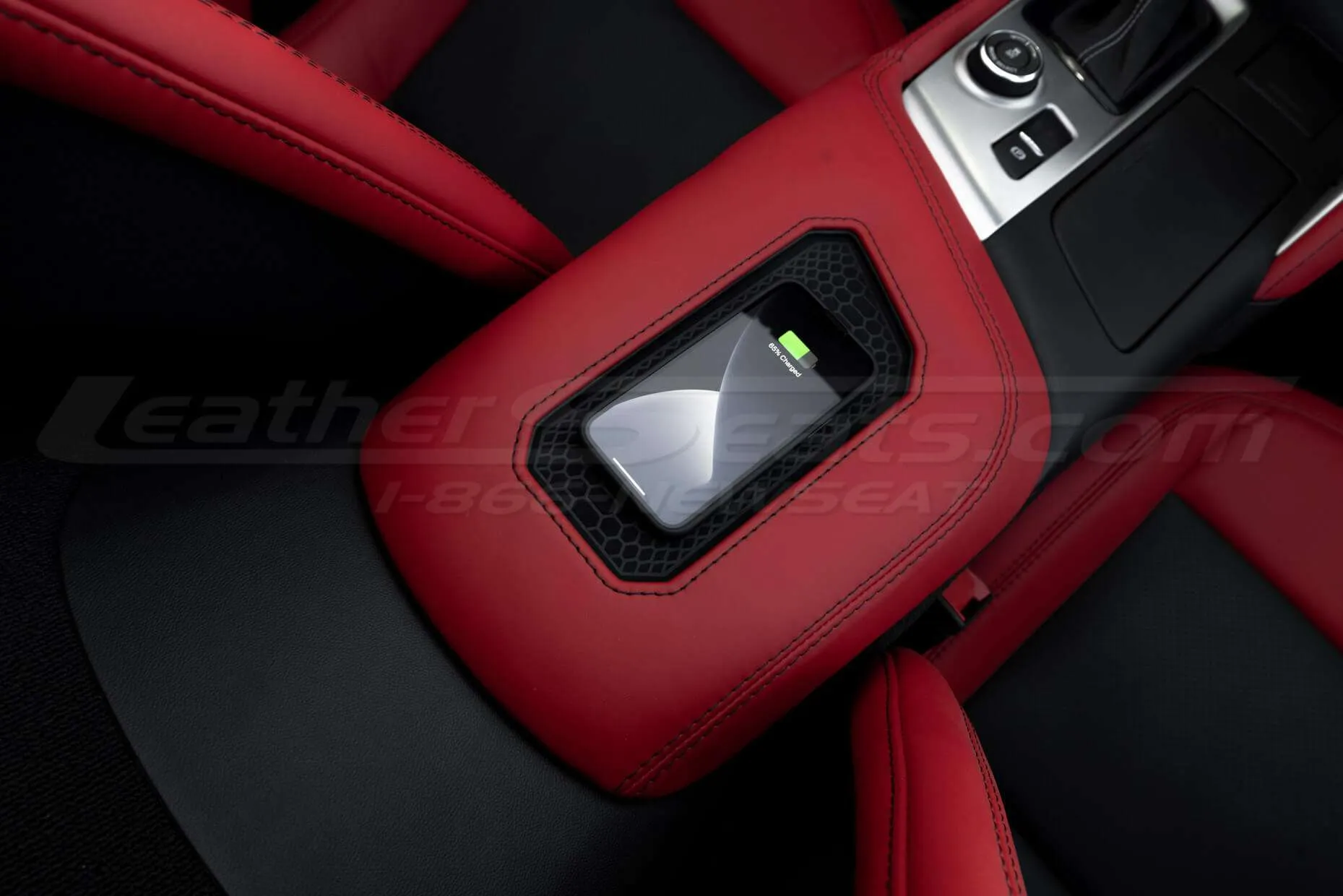 Back passenger view of sanctum console for Chevy Corvette