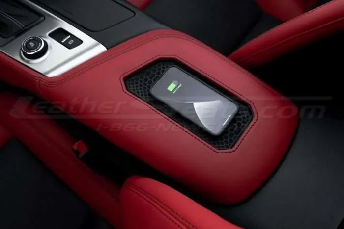 Back driver's side view of sanctm wireless charging console