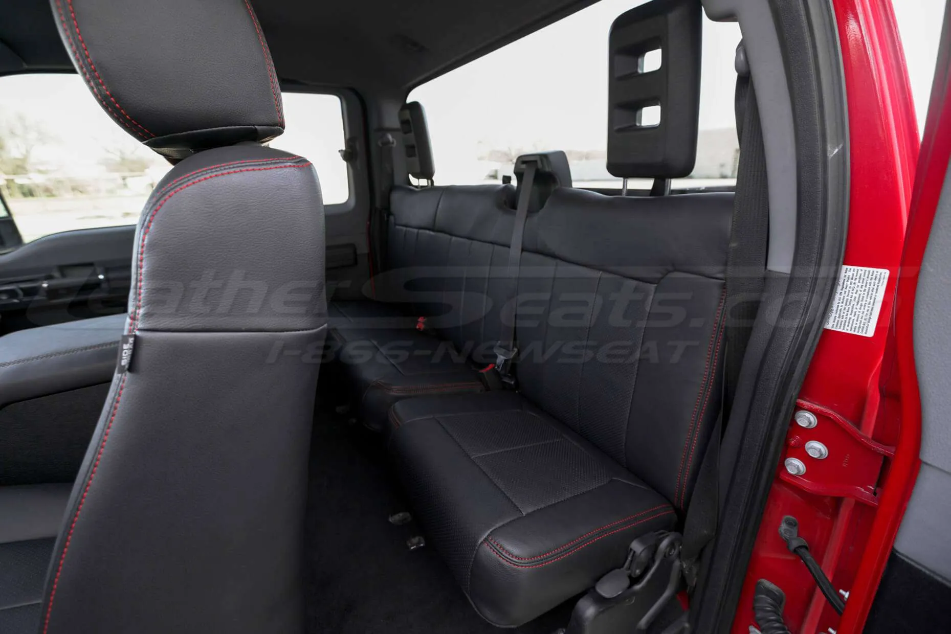 Ford F350 SuperCab Installed rear leather seats - driver's side