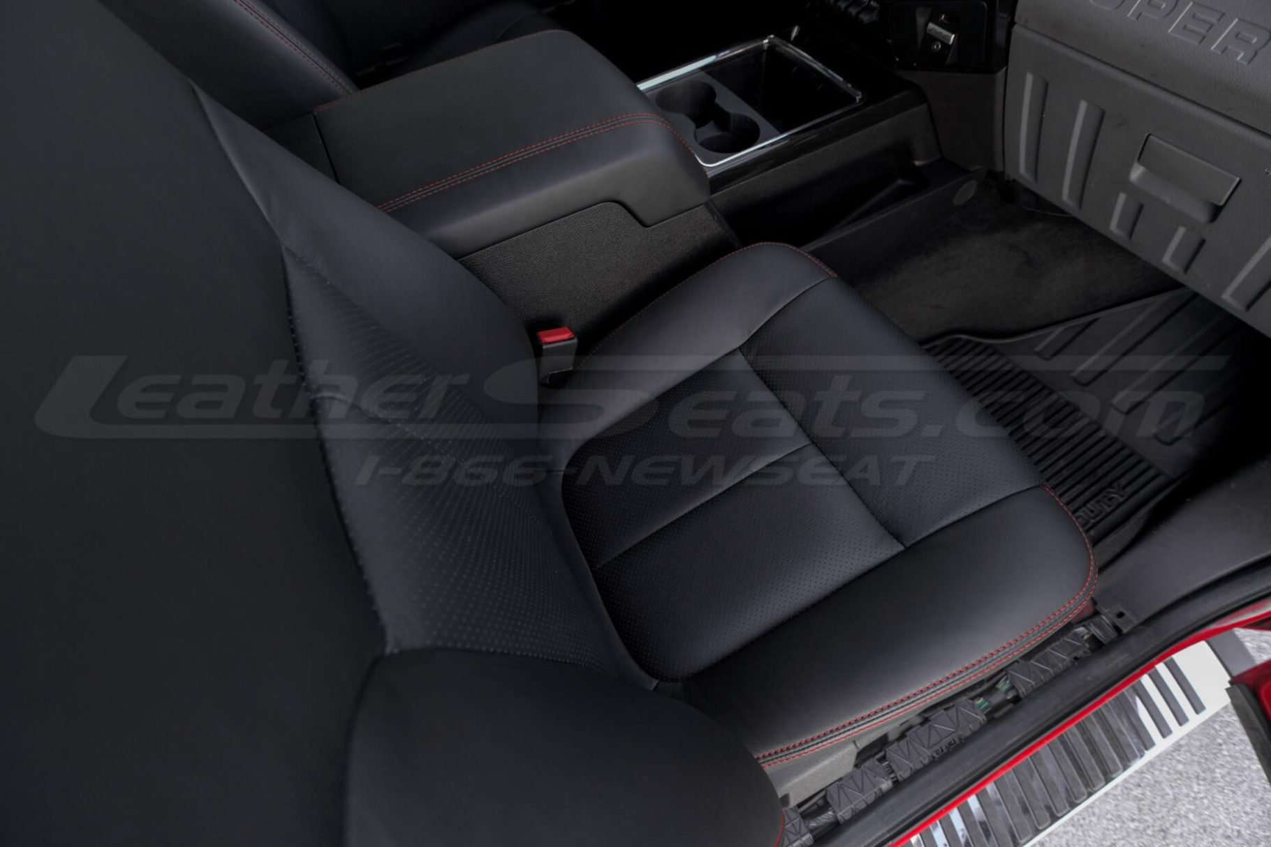 Top down view of front passenger seat