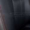 Contrasting Bright Red double-stitching