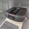 Console lid cover upholstery w/ contrasting stitching