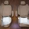 Back view of front seat upholstery
