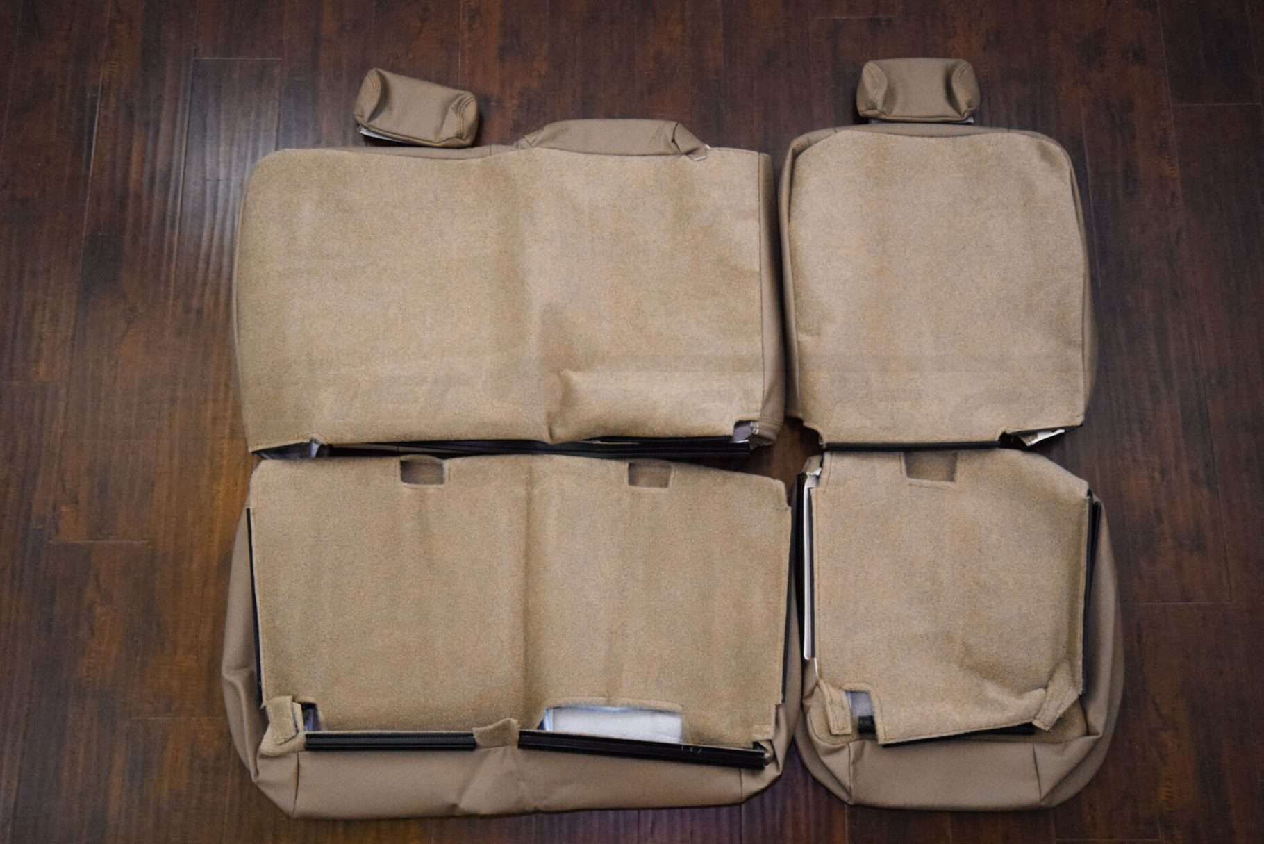 Back view of rear seat upholstery