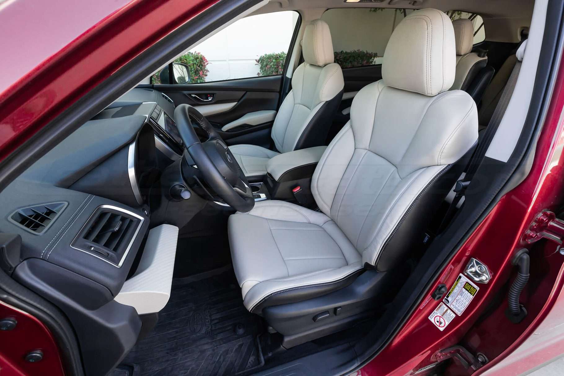 Subaru Ascent with installed leather seats front hero shot - driver's side