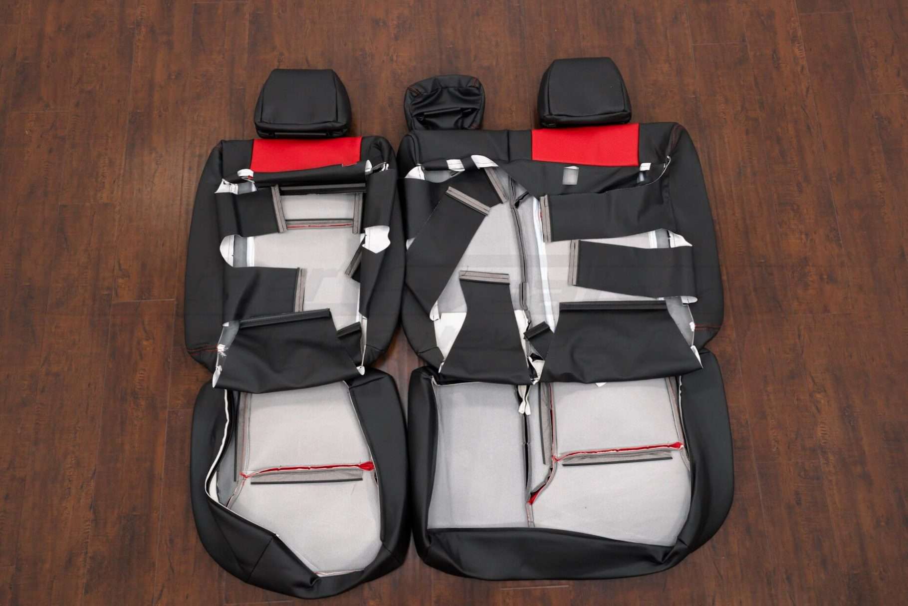 Back view of rear seat upholstery