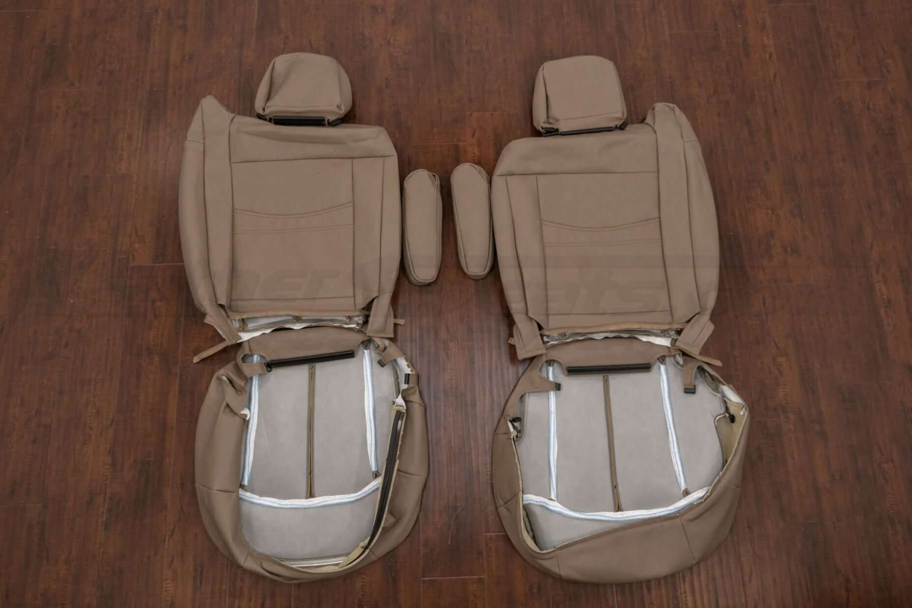 Back view of front row upholstery