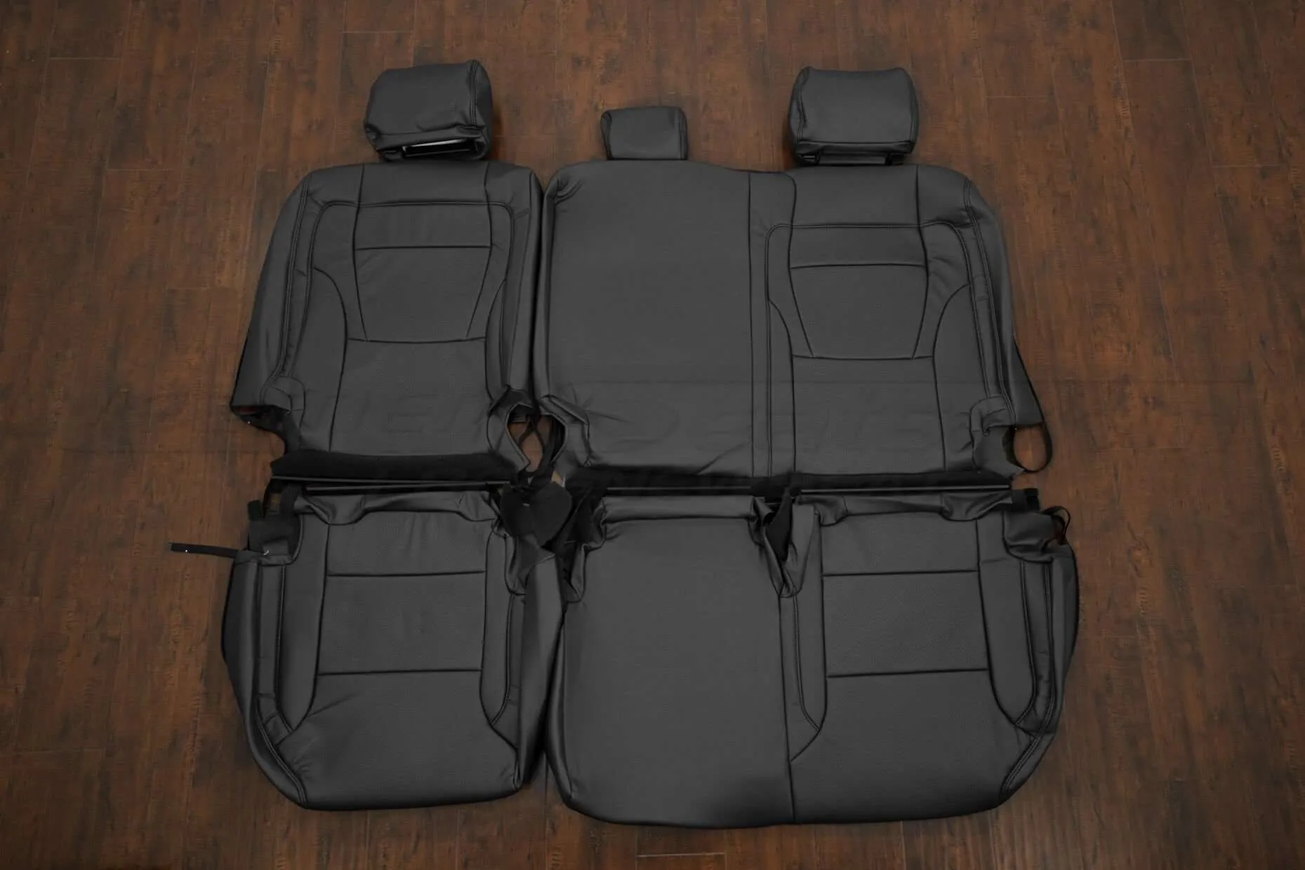 Toyota Tundra CrewMax Leather Seat Kit - Dark Graphite - Rear seat upholstery
