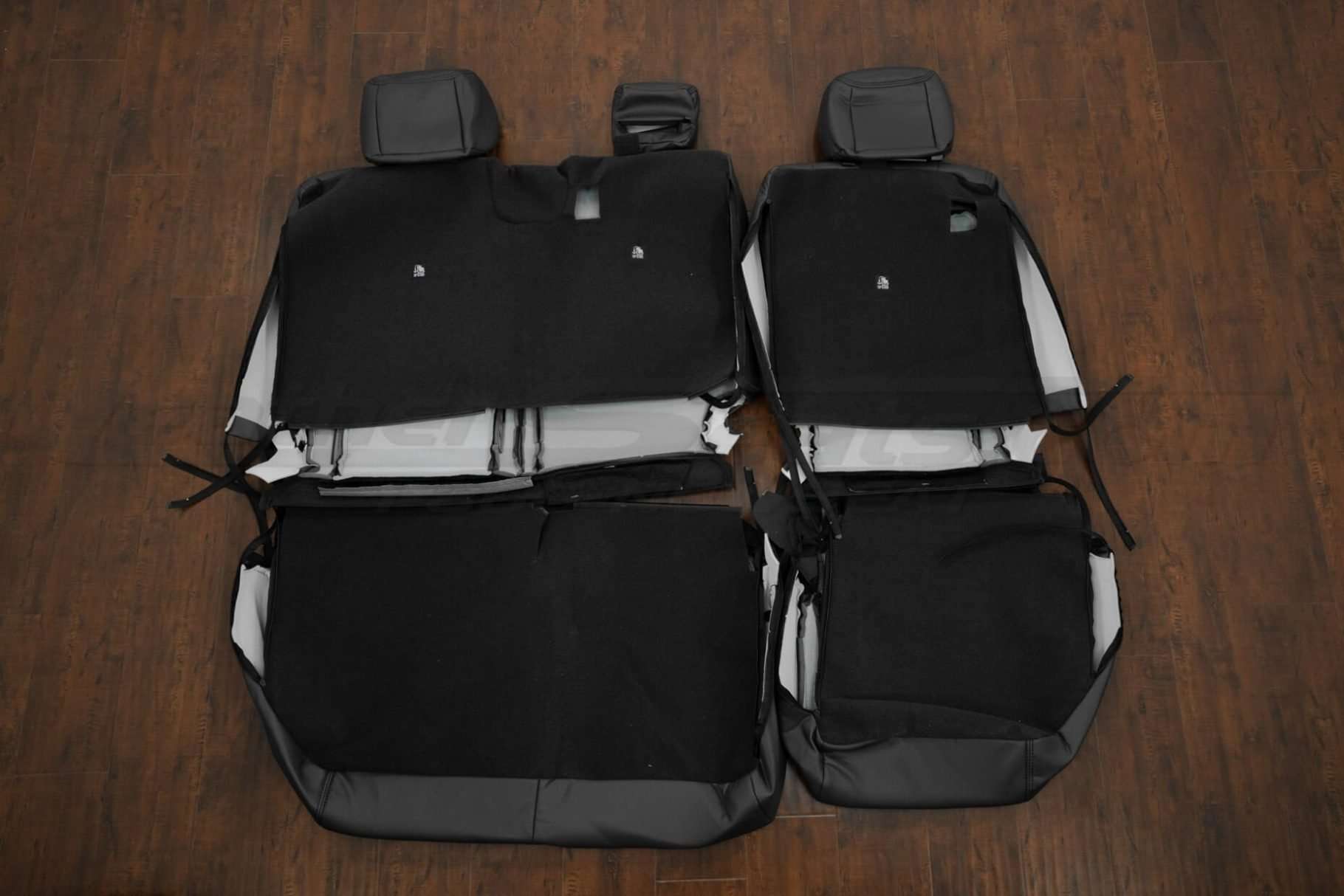 Back view of rear seat upholstery