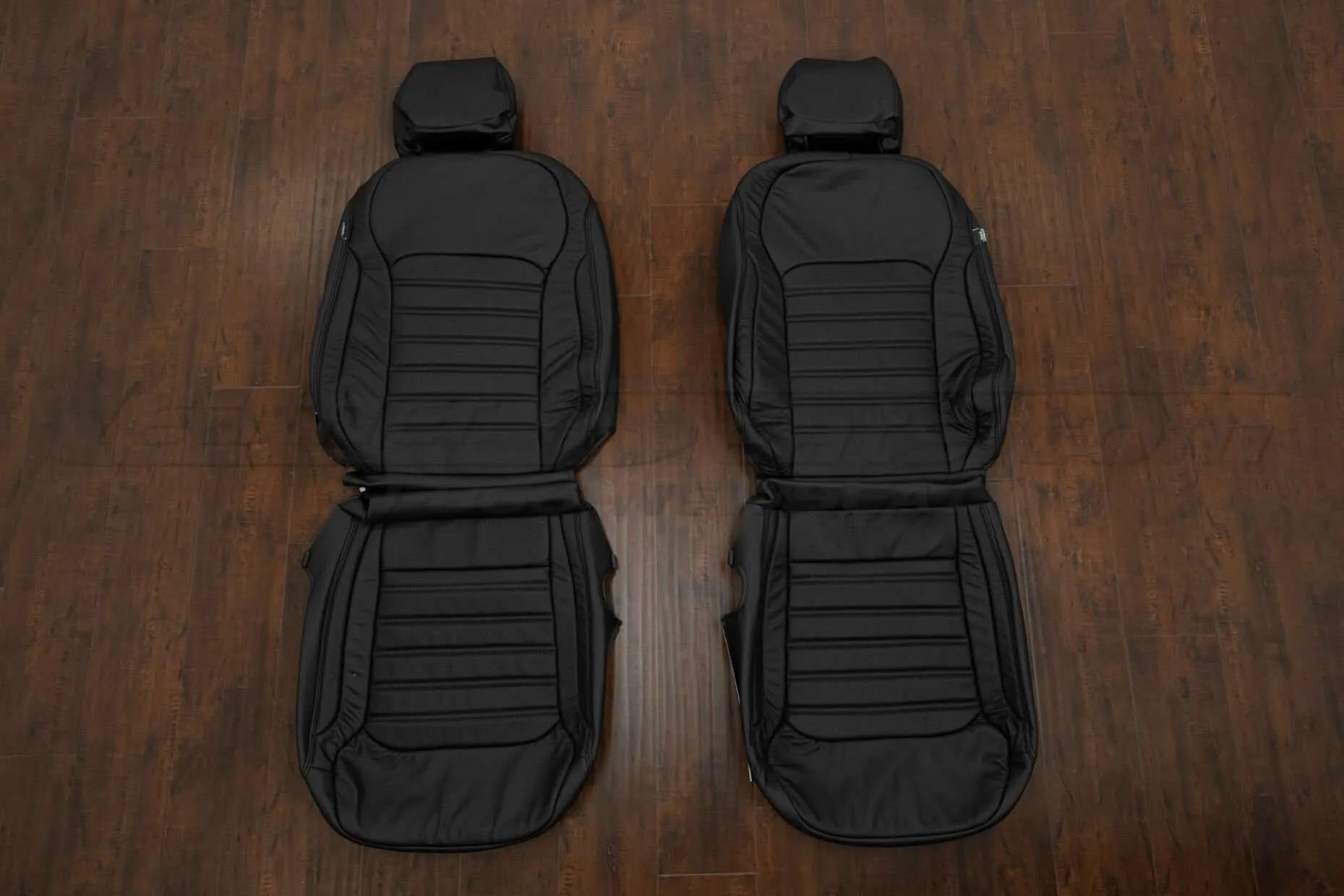 Volgswagon Passat Leather Seat Kit - Black - Front seat upholstery