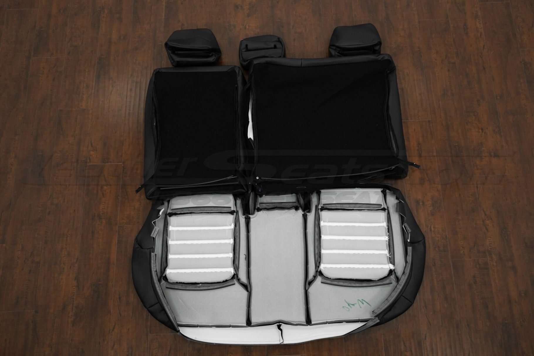 Back view of rear seat upholstery