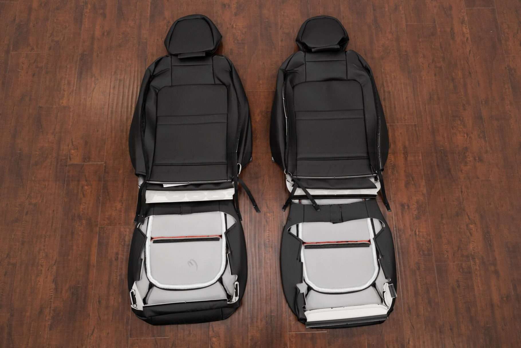 Back view of front row upholstery