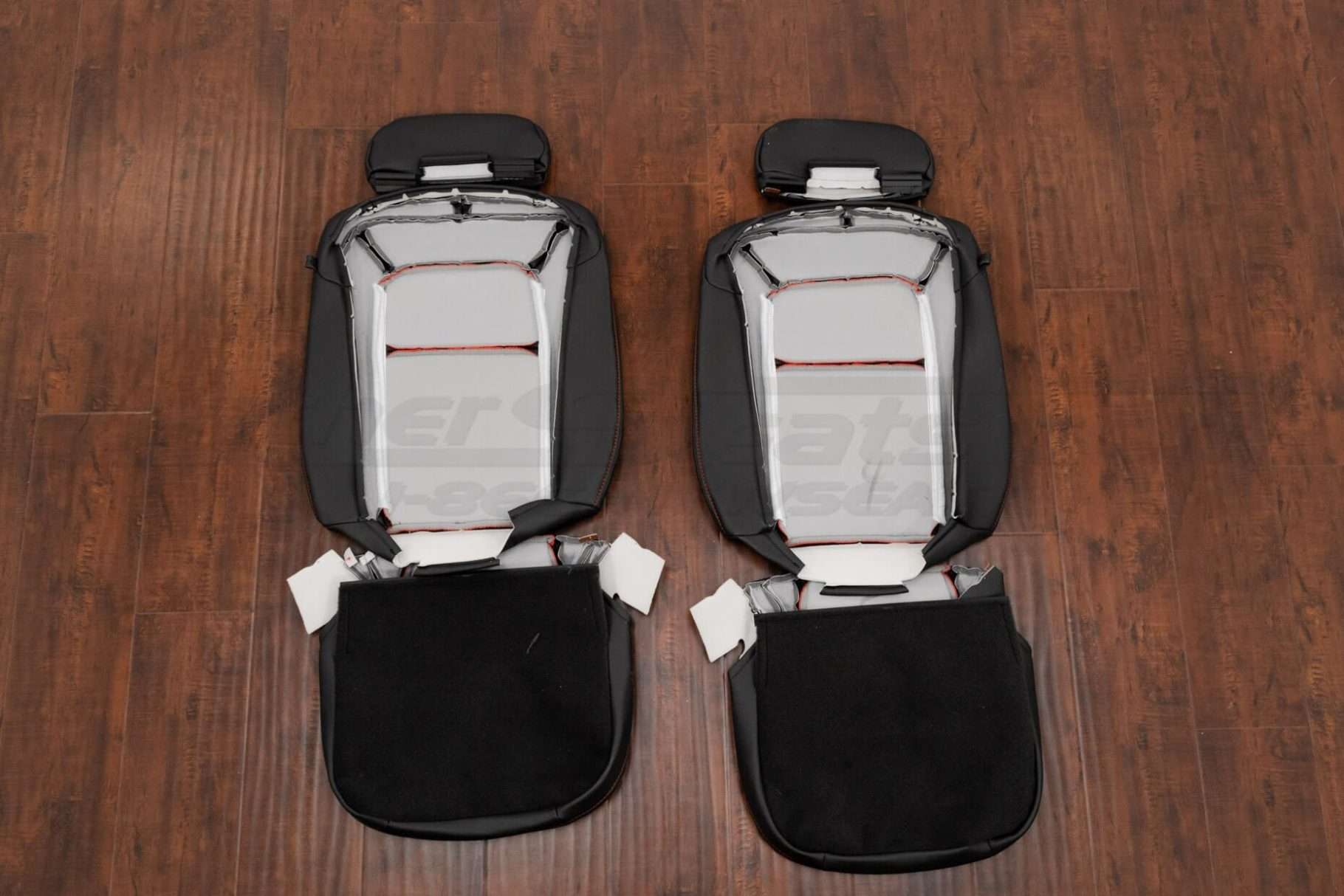 Back view of rear seat upholstery