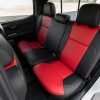 Toyota Tacoma Double Cab leather seats in Black & Bright Red from leatherseats.com