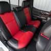 Toyota Tacoma Double Cab Leather Seats - Black & Red - Rears seats from passenger side