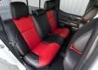 Toyota Tacoma Double Cab Leather Seats - Black & Red - Rears seats from passenger side