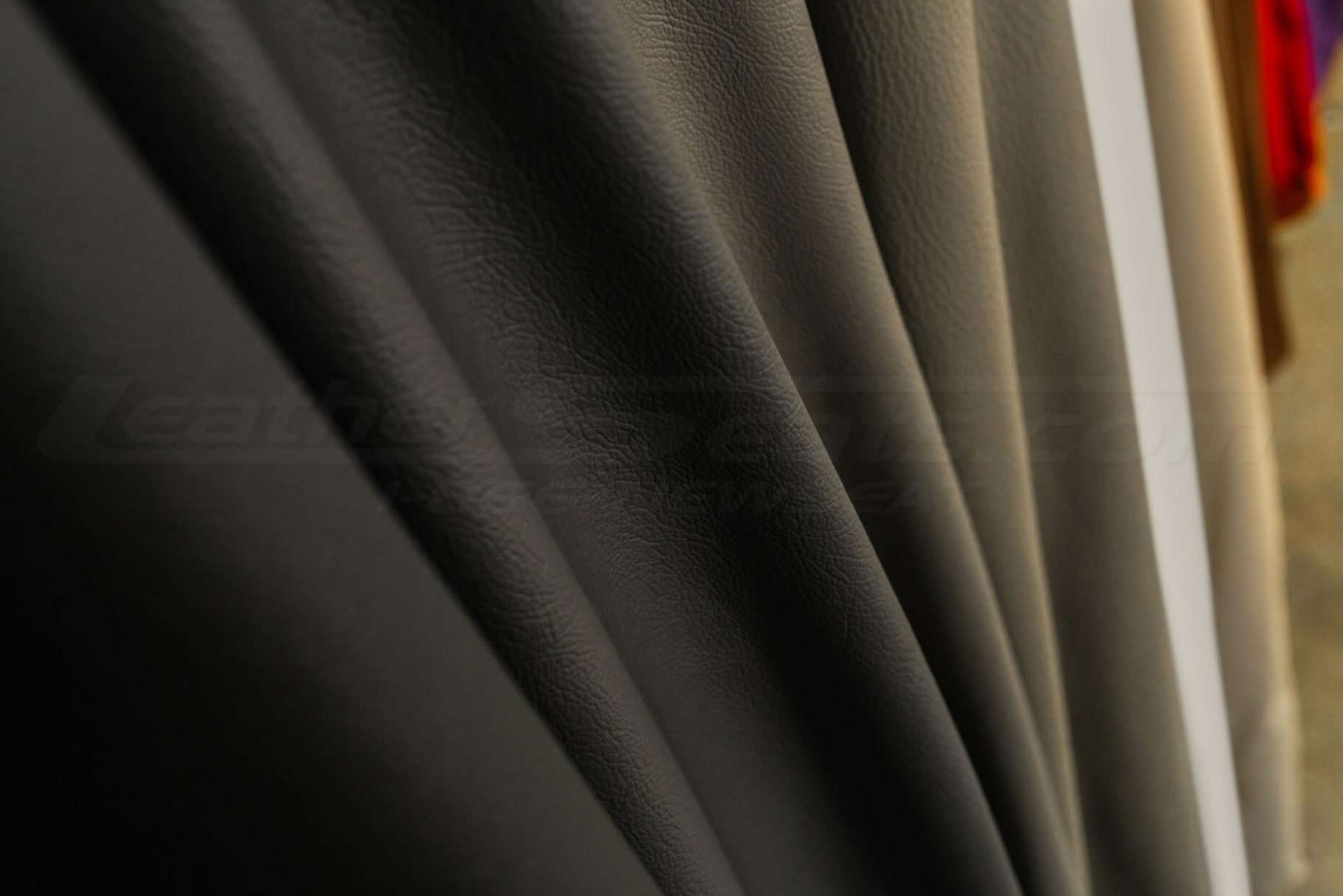 Leather hide close-up with grain texture