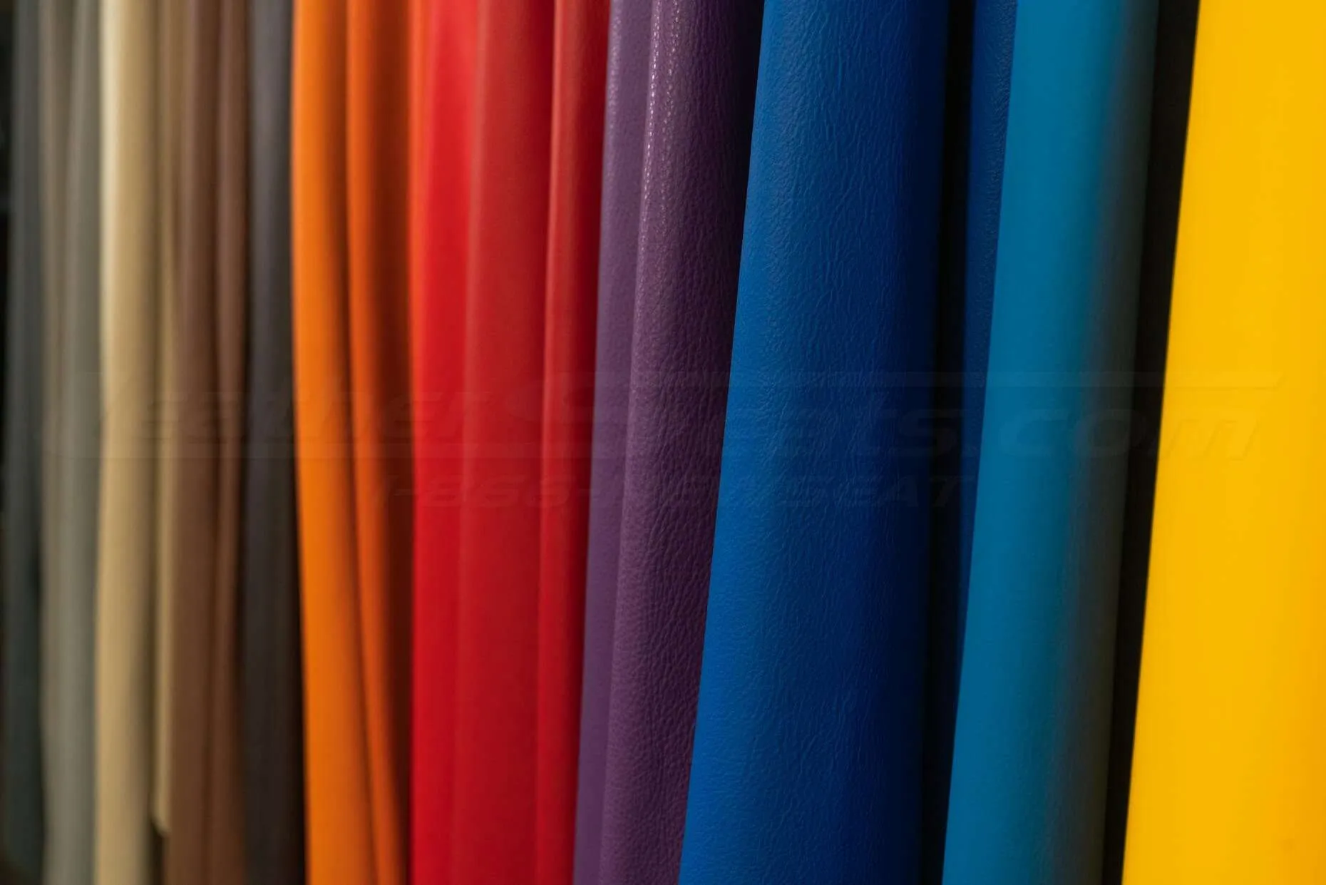 Colorful leather hides