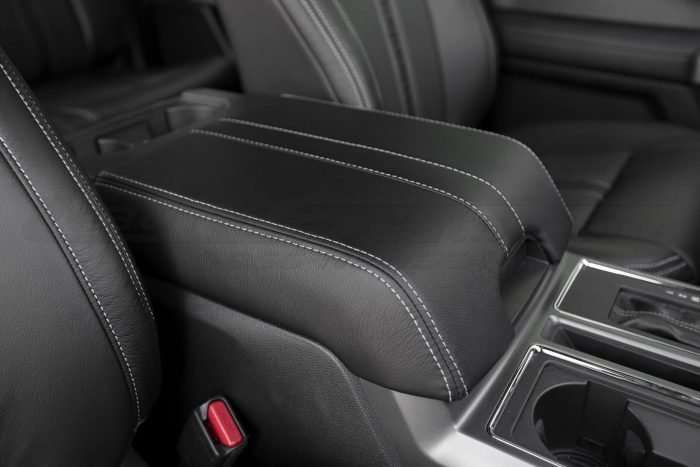 Alternative Angle Console Lid Cover in Blac with Silver stitching