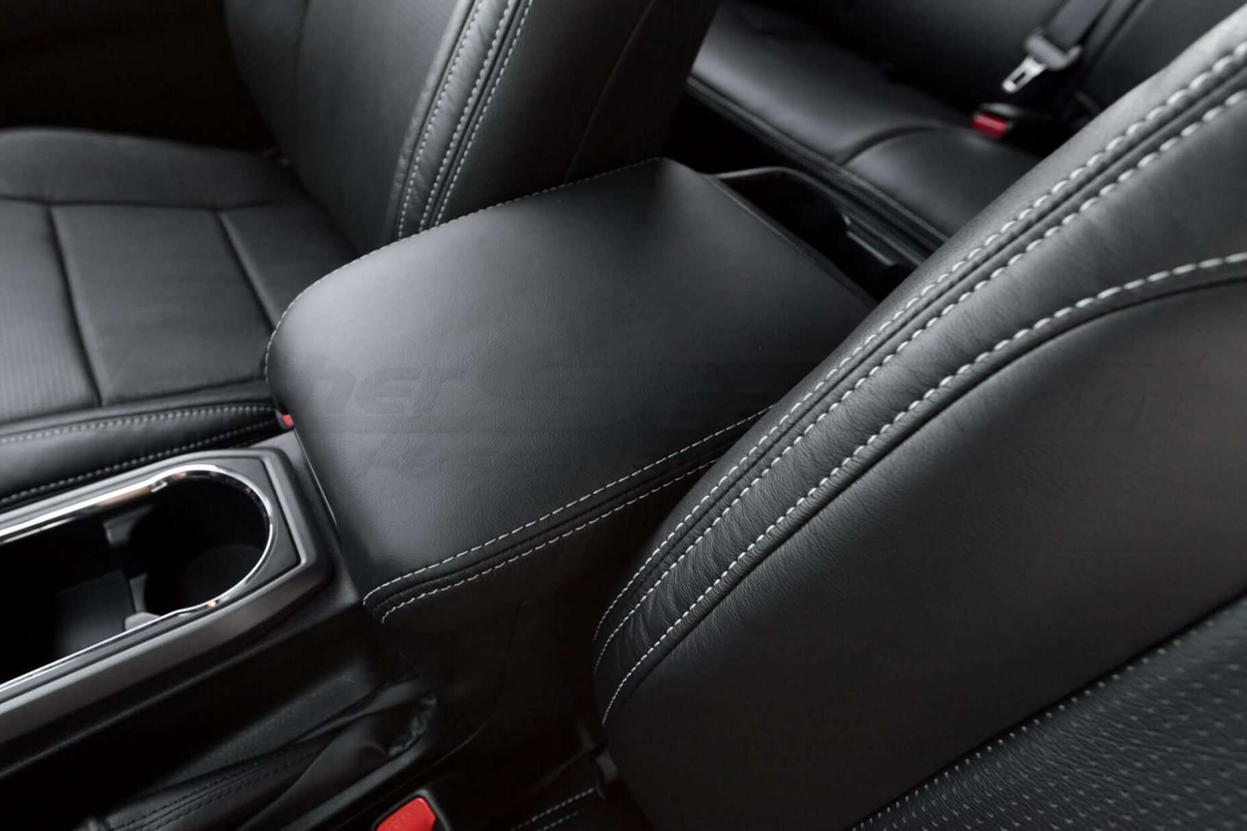 Toyota Tacoma with custom leather console lid