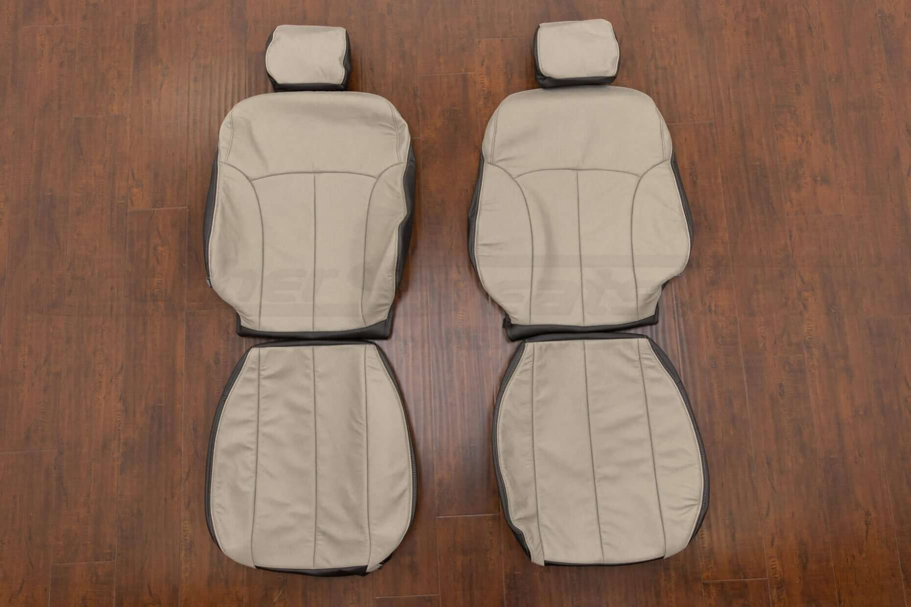 2013-2014 Subaru Outback Wagon Leather Seat Kit - Black & Dune - Front seat upholstery