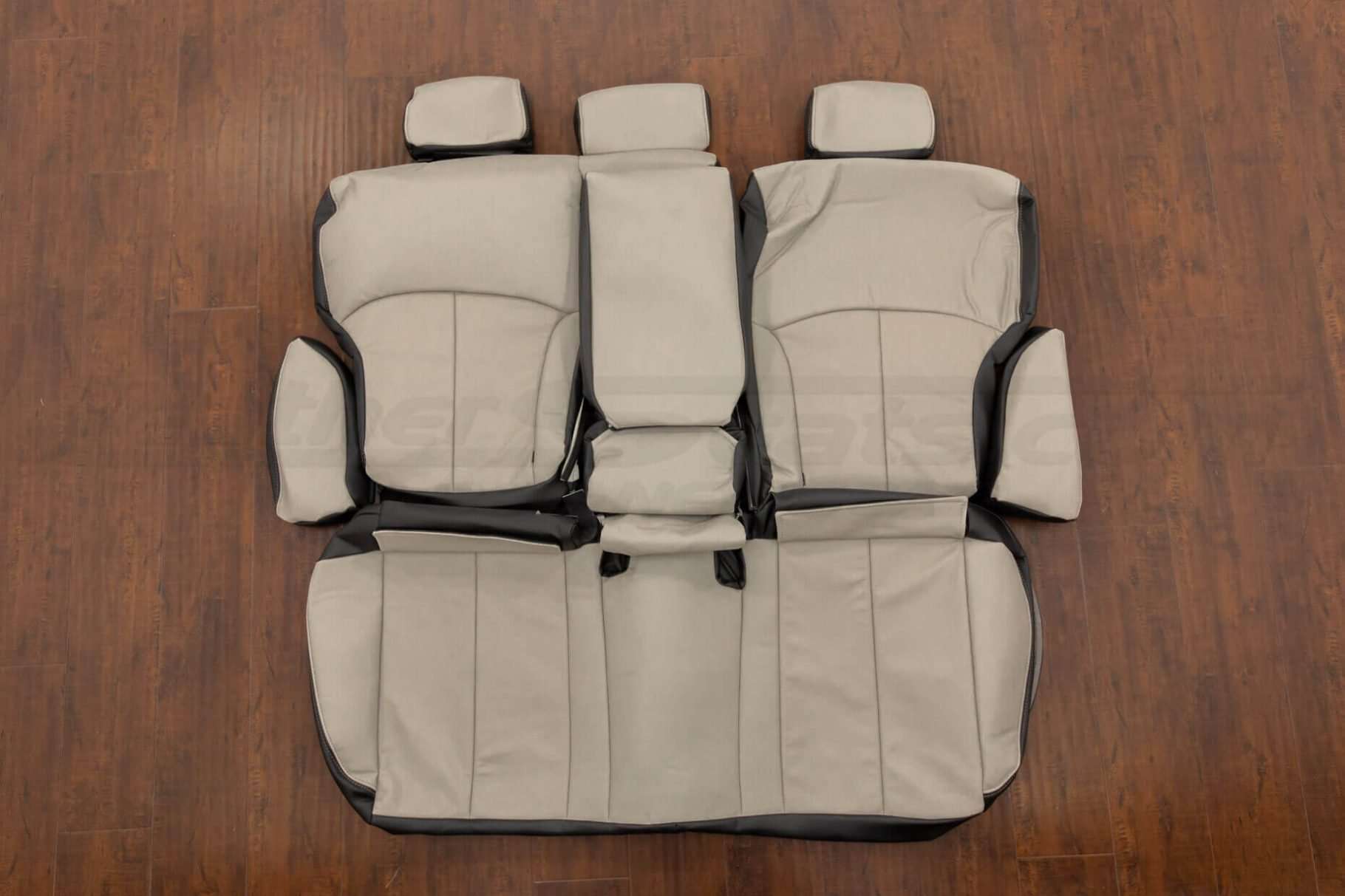 Subaru Outback Leather Seat Kit - Black w/ Dune Facings - Rear seat upholstery w/ Armrest and Bolsters