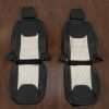 Jeep Wrangler JK Quilted Leather Seat Kit - Black & White Double Diamond Inserts - Front row upholstery