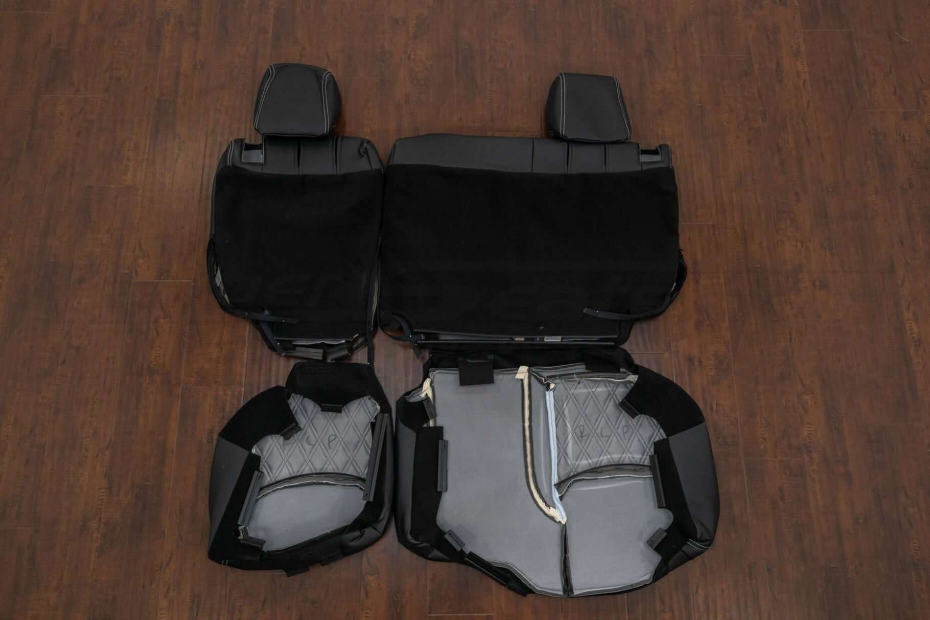 Back view of rear seat upholstery