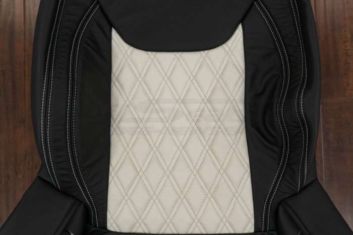 White Double-Diamond Quilted Insert section of backrest