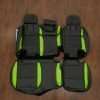 2022 Jeep Wrangler JL with Leather Seats - Black & Lime Green Wings - Rear seat upholstery