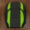 Jeep Wrangler JL Front Backrest Upholstery in Black & Lime Green